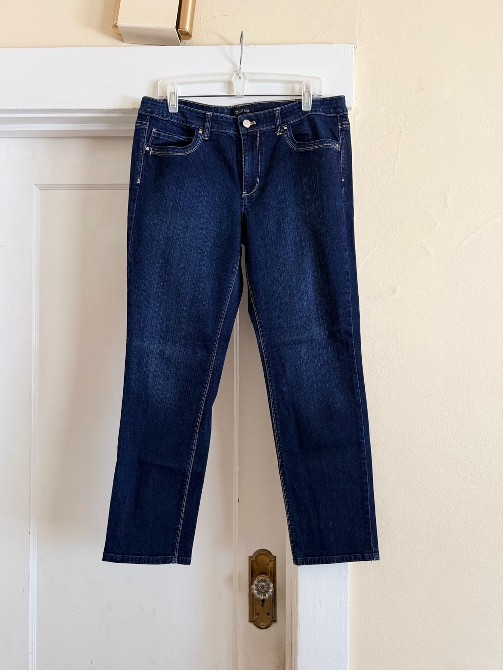 White House Black Market Dark Indigo Straight-Leg Jeans